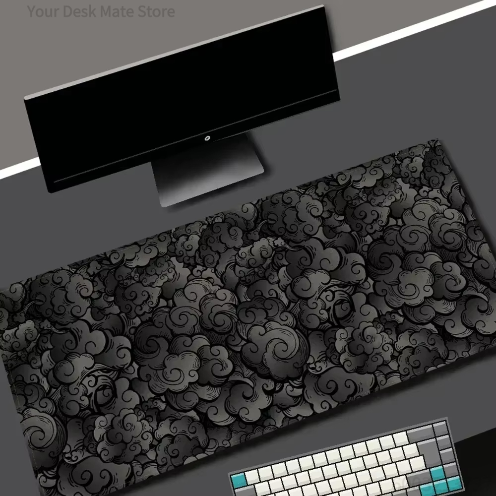 Pc Gaming Cloud Free - Zwart Cloud Pattern Gaming-muismat Waterdicht antislip