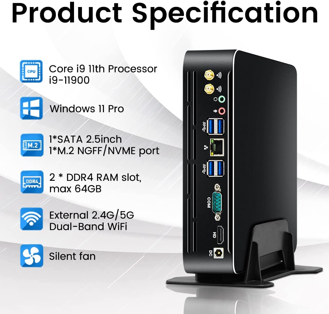 Intel Cpu Core I7 - Partaker 11e generatie Intel Mini PC