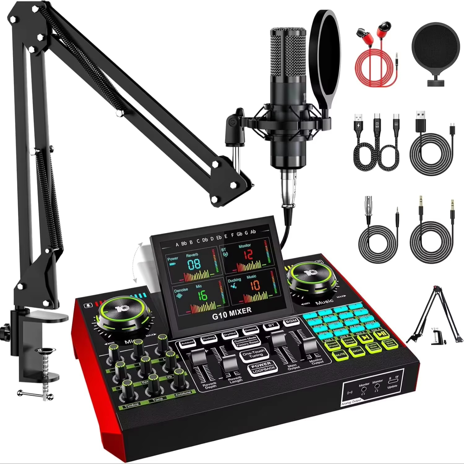 Pc Gaming Video - Tenlamp G10 Live streaming audio-interface Gaming