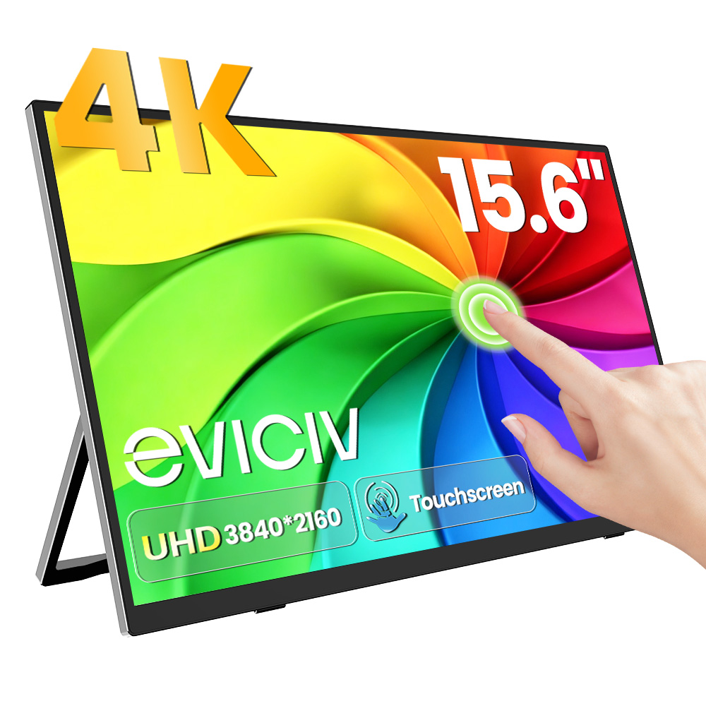 Pc Gaming Video - EVICIV 4K Draagbare Monitor 10-Punts Touchscreen