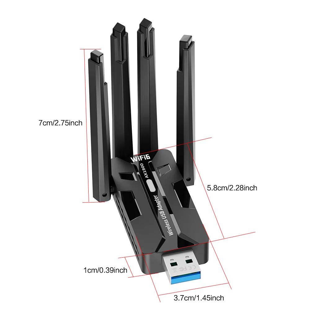 WiFi 6 USB 3.0 Adapter 1800 Mb - Pc Gaming Video recensie en prijs