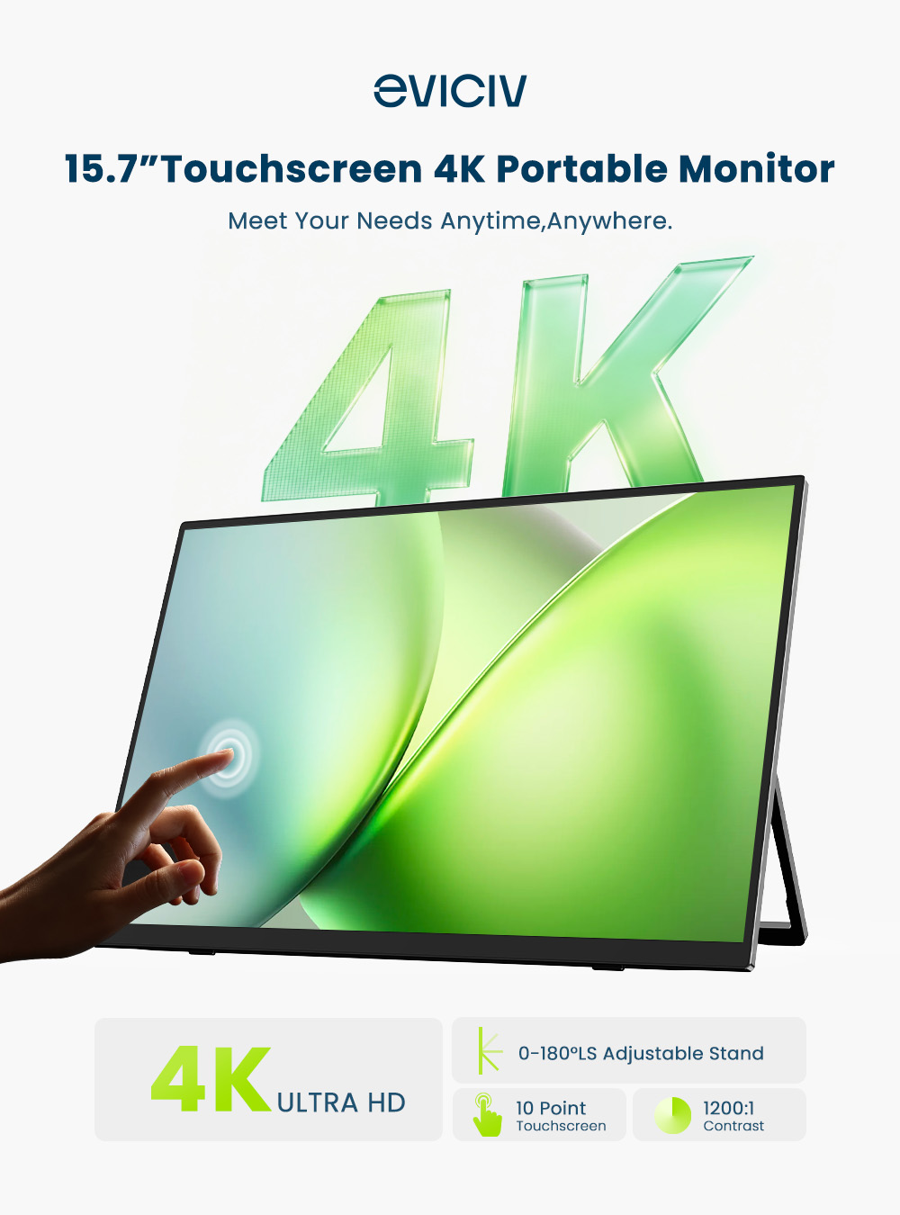 EVICIV 4K Draagbare Monitor 10 - Pc Gaming Video recensie en prijs